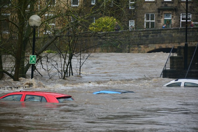 Image of a severe weather event showing severe flooding