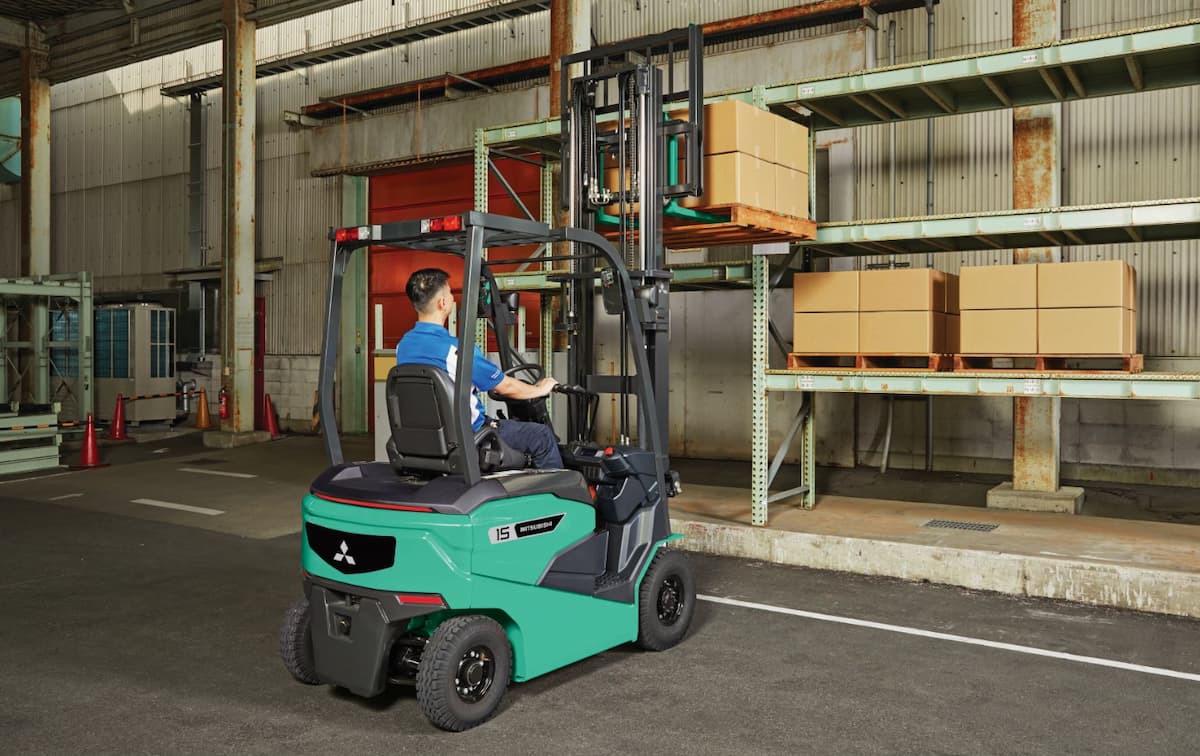 used forklift in use