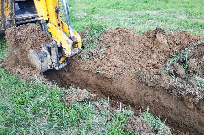 drainage trench being dug in Auckland