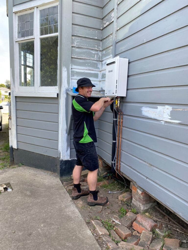 working on hot water system in Whanganui