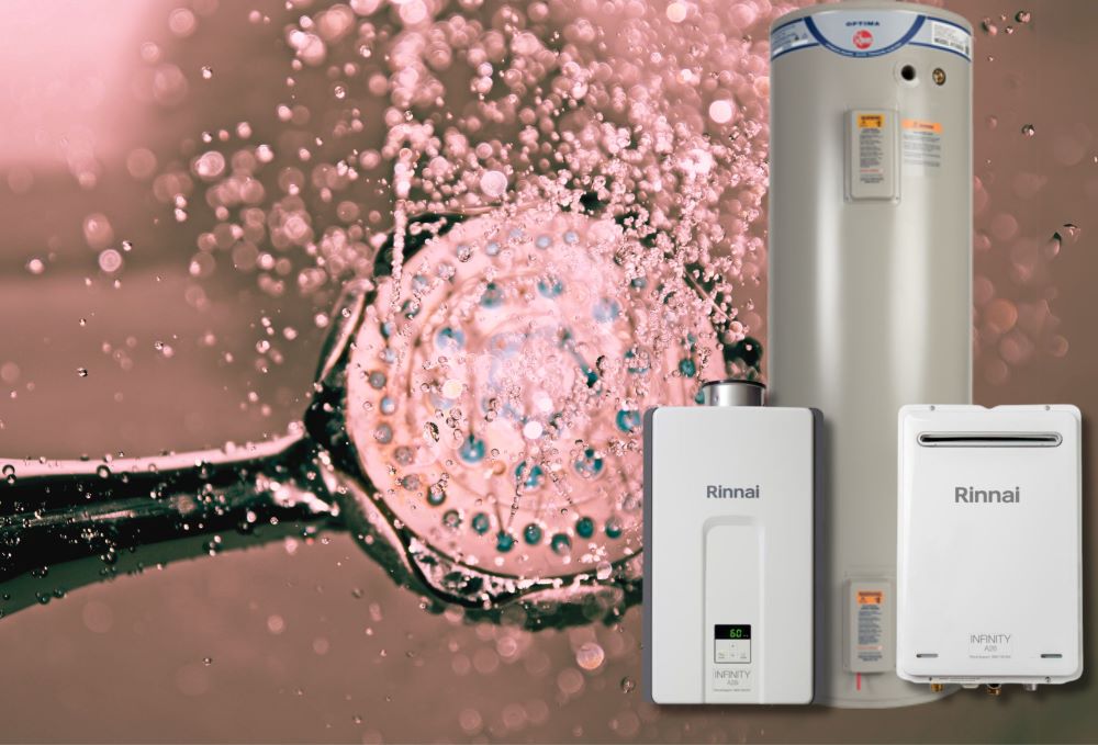 infinity and rheem hot water systems