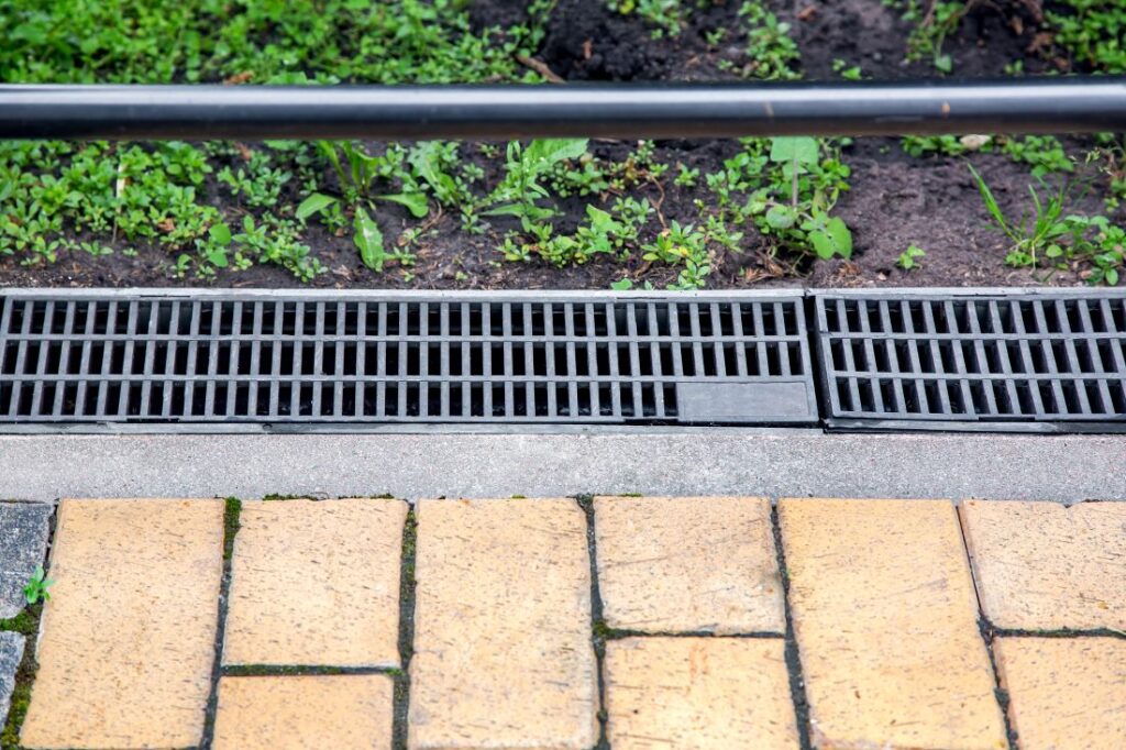 drainage grate by footpath Christchurch