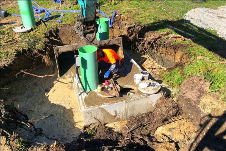working on septic tank in Christchurch